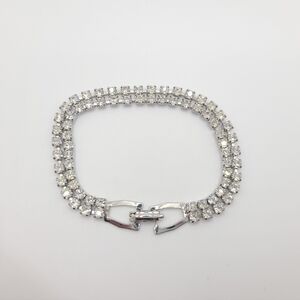 ☀️ 3/$40 Silver Rhinestone Vintage Tennis Bracelet